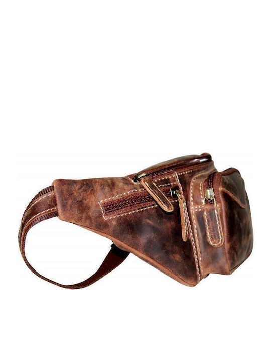Leather Waist Bag Tabac Brown