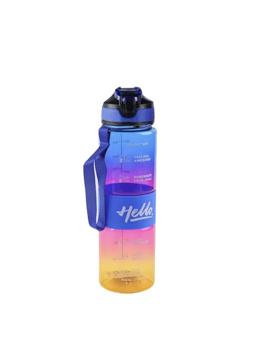 Αθλητικό Παγούρι Πλαστικό 1000ml Μπλε