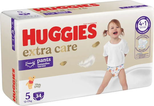 Huggies Scutece chiloțel Extra Care Nr. 5 pentru 12-17kg 34buc
