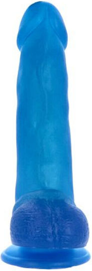Toyz4lovers Glass Dildo with Balls and Suction Cup Blue 31cm