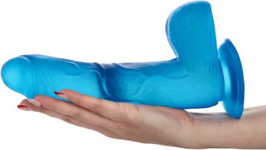 Toyz4lovers Dildo realist cu Scrotum Albastru 23cm