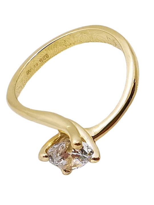 Kosmima1 Femeie Inel cu Zirconiu din Aur 14K