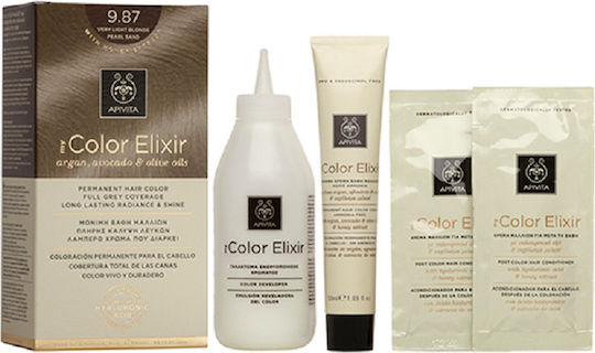 Apivita My Color Elixir Βαφή Μαλλιών Χωρίς Αμμωνία 9.38 Ξανθό Πολύ Ανοιχτό Μελί Περλέ 50ml
