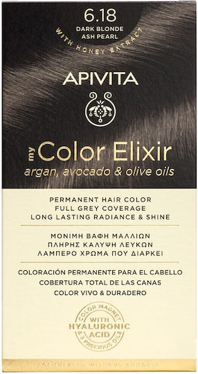 Apivita My Color Elixir Hair Dye no Ammonia 6.18 Blonde Dark Chantre Perle 50ml