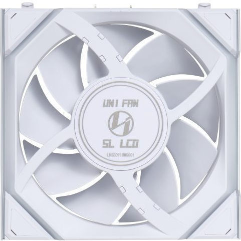 Lian Li UNIFAN SL Wireless LCD Case Fan 120mm (1900rpm / 58.08cfm) με RGB Φωτισμό 3τμχ Λευκό