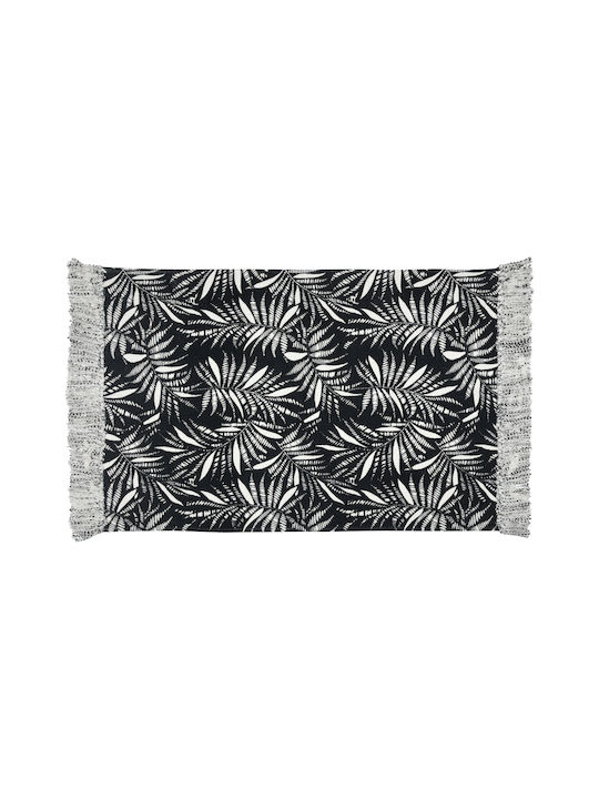 S-f Ziana Βαμβακερό με Κρόσια 60x90cm Noir