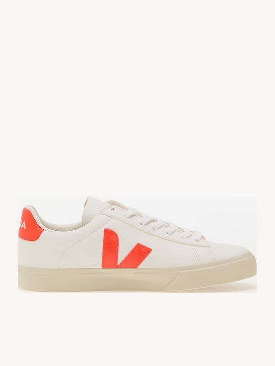 Campo Chromefree Γυναικεία Sneakers Extra White / Orange Fluo