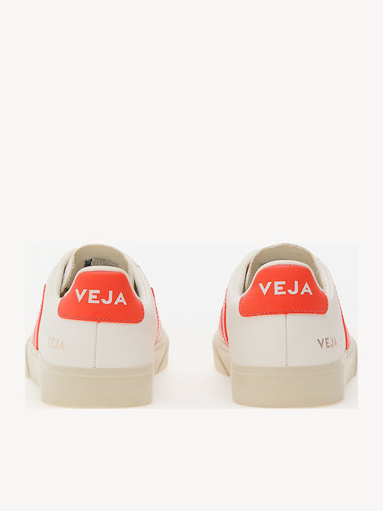 Campo Chromefree Γυναικεία Sneakers Extra White / Orange Fluo