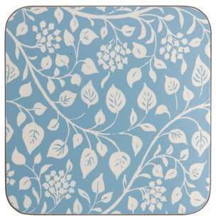 Dexam Rund Untersetzer Hölzernes Blau 11.5cm 16833195 4Stück