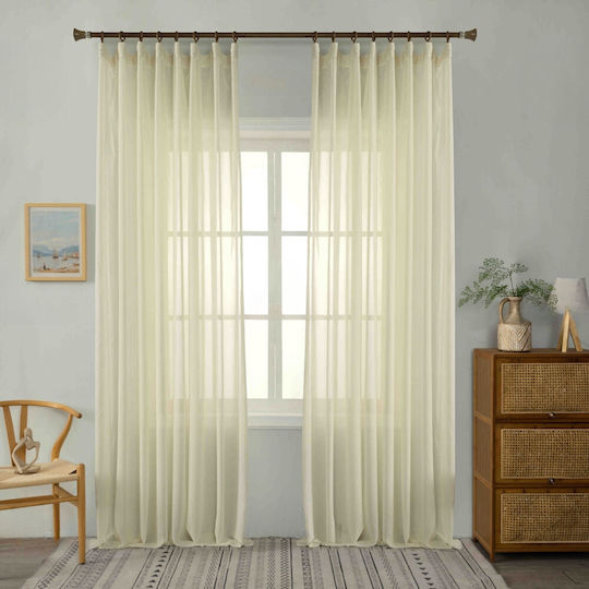 Homeone Mit Bleistiftfalten Beiges 270x280cm