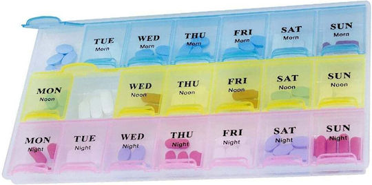 Cute Puffy Organizer Medications Vitamins Supplements Three Compartments Per Day
