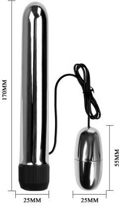 Baile Κλασικός Δονητής 17cm Ασημί