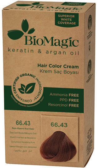 BioMagic Vopsea De Păr 66.43 - Blond Închis Profund Mahon Auriu 60ml