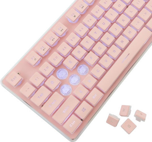 White Shark Tachi Gaming Keyboard with Illuminated keys (English US) Pink