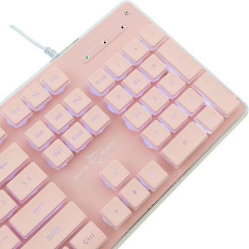 White Shark Tachi Gaming Keyboard with Illuminated keys (English US) Pink