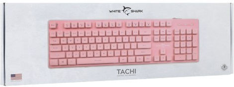 White Shark Tachi Gaming Keyboard with Illuminated keys (English US) Pink