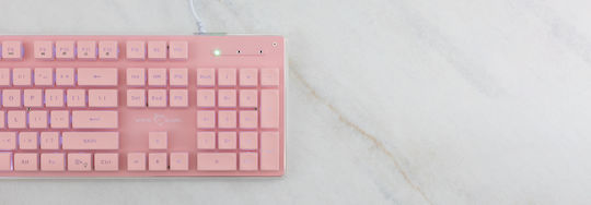 White Shark Tachi Gaming Keyboard with Illuminated keys (English US) Pink