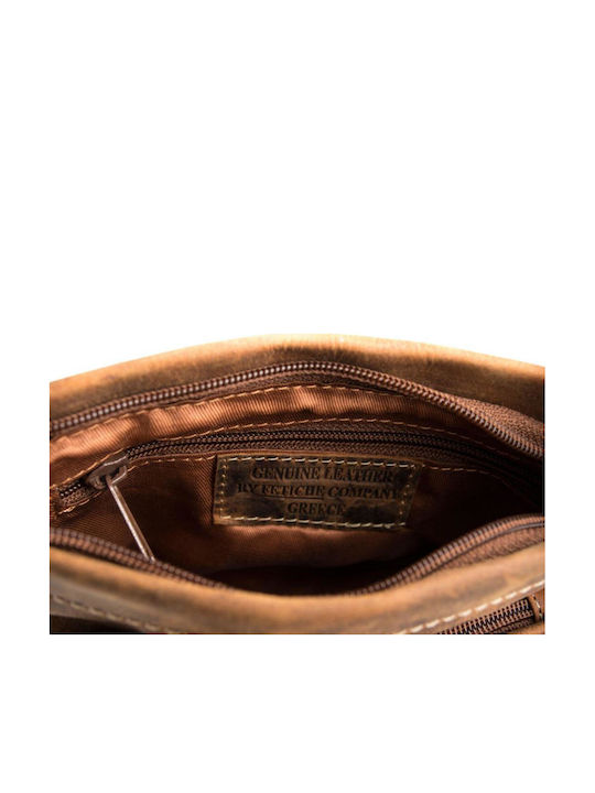 Leder Damentasche Schultertasche Braun