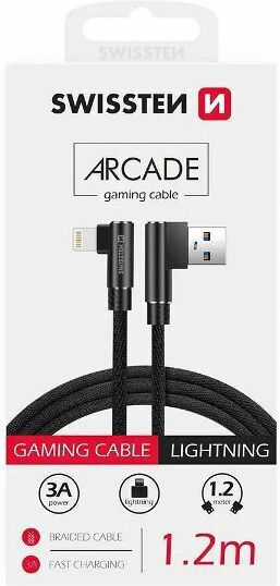 Swissten L Type Textile Universal Quick Charge 3.1 USB to Lightning Data Charging Cable 1.2m