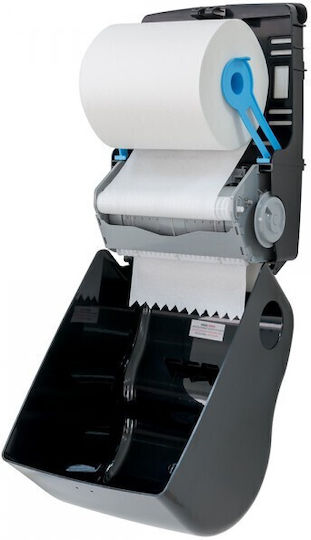 Paper Towel Roll Dispenser Made Abs Window Viewing Remaining Paper Level Maximum Diameter 21 Cm Black