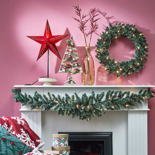 Edelman Christmas Lighted Decorative Wreath Battery Powered 45cm