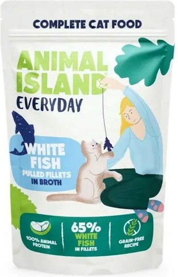 Animal Island Wet Food for Adult Cats in Pouches with Turkey Gluten-Free 4x85gr