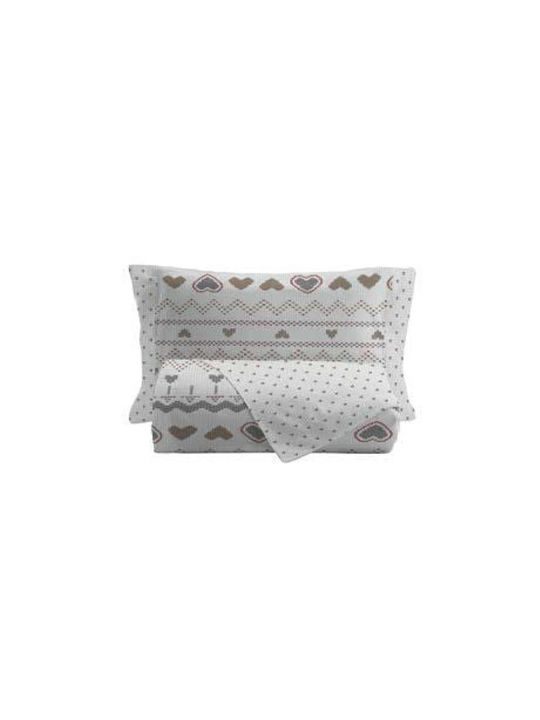 Amo La Casa Bettbezug-Set Einzelbett mit Kissenbezug 150x200 White