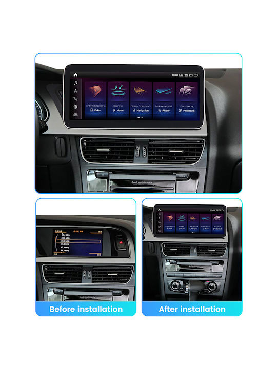 Carmedia Sistem Audio Auto pentru Audi A4 / A5 2008-2015 (Bluetooth/USB/AUX/WiFi/GPS/Apple-Carplay/Android-Auto) cu Ecran Tactil 10.25"