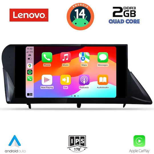 Lenovo Auto-Audiosystem für Lexus RX 2009-2014 (Bluetooth/USB/AUX/WiFi/GPS/Apple-Carplay/Android-Auto) mit Touchscreen 9"