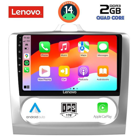 Lenovo Автомобилна Аудио Система с Clima (Блутут/USB/AUX/WiFi/GPS/Apple-Carplay/Android-Auto) с Тъчскрийн 9"