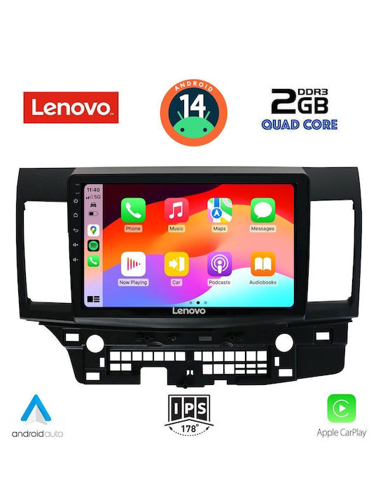 Lenovo Car Audio System for Mitsubishi Lancer 2008> (Bluetooth/USB/AUX/WiFi/GPS) with Touch Screen 10"