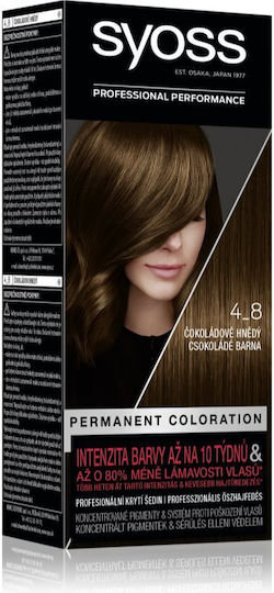 Syoss Permanent Coloration Βαφή Μαλλιών 4-8 Σοκολατί 50ml