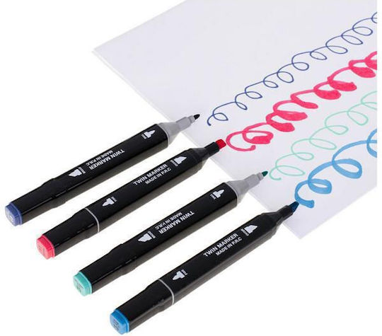 Fio Drawing Markers 30mm Thin Double Tip Set 80pcs