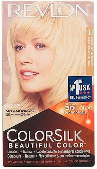 Revlon Colorsilk Βαφή Μαλλιών Χωρίς Αμμωνία 03 Ultra Light Sun Blonde