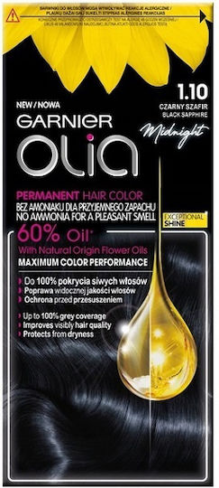 Garnier Olia Vopsea De Păr Fără Amoniac 1.10 Negru Safir 150gr