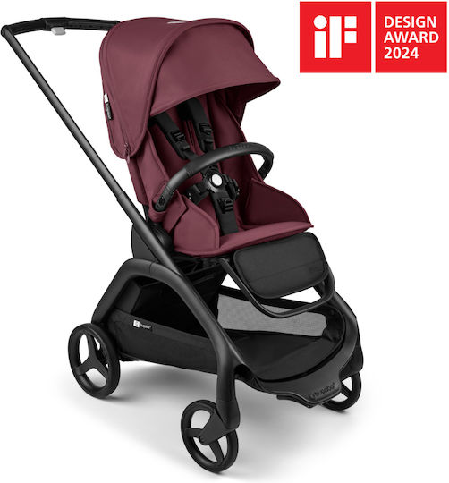 Bugaboo Dragonfly Ρυθμιζόμενο Καρότσι Μωρού Kατάλληλο από 6+ Mηνών Black/Dark Cherry 9.9kg