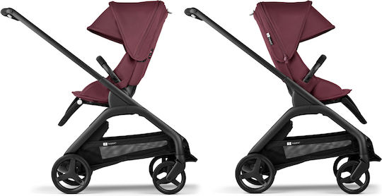 Bugaboo Dragonfly Ρυθμιζόμενο Καρότσι Μωρού Kατάλληλο από 6+ Mηνών Black/Dark Cherry 9.9kg