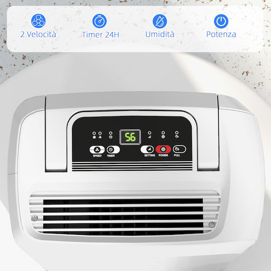 HomCom 821-035V90WT Dehumidifier with Compressor 12lt