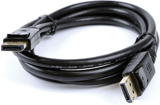 Cable DisplayPort male - DisplayPort male 1.5m Μαύρο