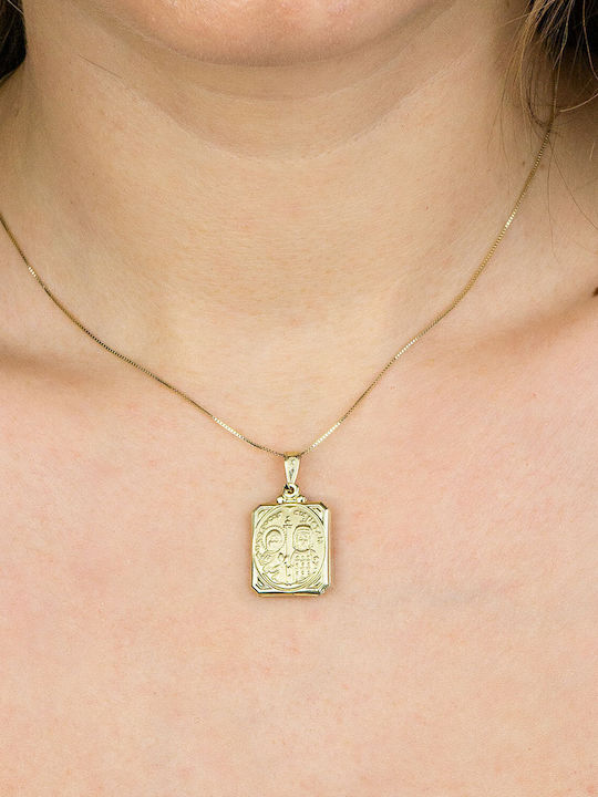 Kiriakos Gofas Pendant Constantine Coin Gold 9K