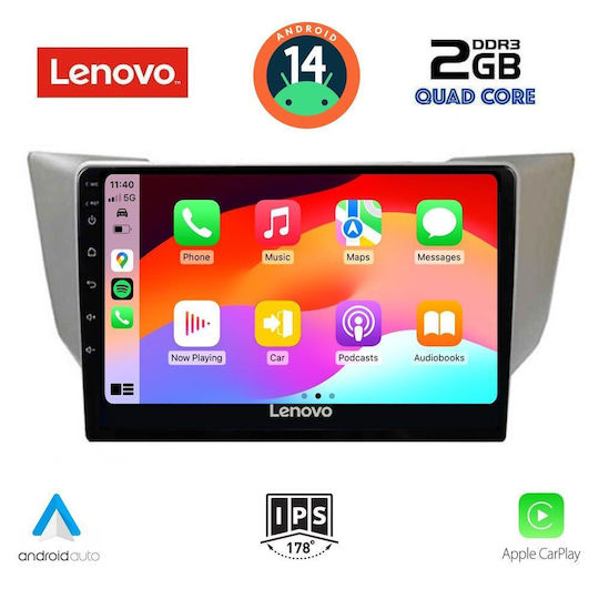 Sistem Audio Auto pentru Lexus RX300 2003-2008 (Bluetooth/USB/AUX/WiFi/GPS/Apple-Carplay/Android-Auto) cu Ecran Tactil 9"