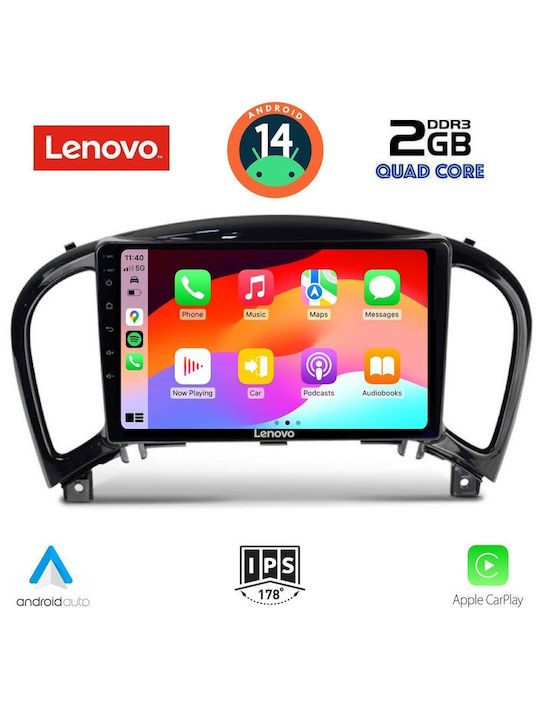 Lenovo Car Audio System for Nissan Juke 2009-2020 (Bluetooth/USB/AUX/WiFi/GPS) with Touch Screen 9"