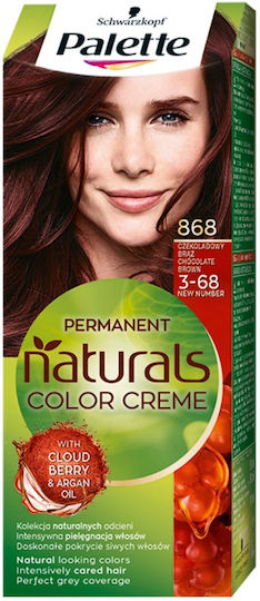 Palette Permanenter Natürlicher Farbstoff Haarfärbemittel 868 Schokoladenbraun 50ml