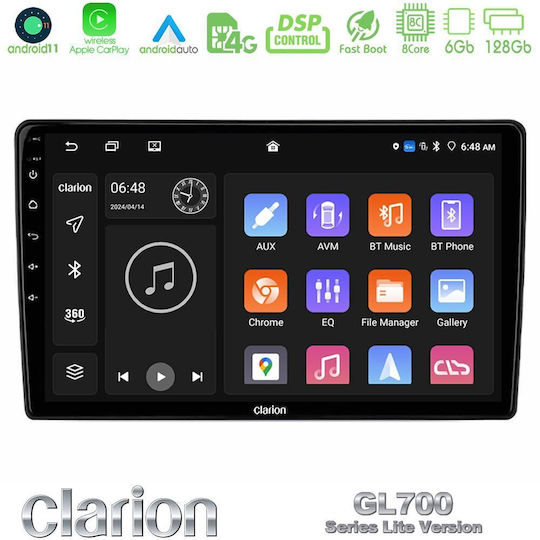 Clarion Ηχοσύστημα Αυτοκινήτου για Renault Dokker Dacia Sandero / Dokker 2014-2020 (Bluetooth/USB/WiFi/GPS/Apple-Carplay/Android-Auto) με Οθόνη Αφής 9"