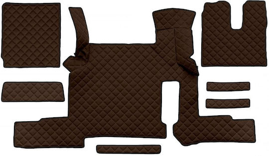 Set of Front and Rear Mats Universal 3pcs MAN TGX 2020+ Brown