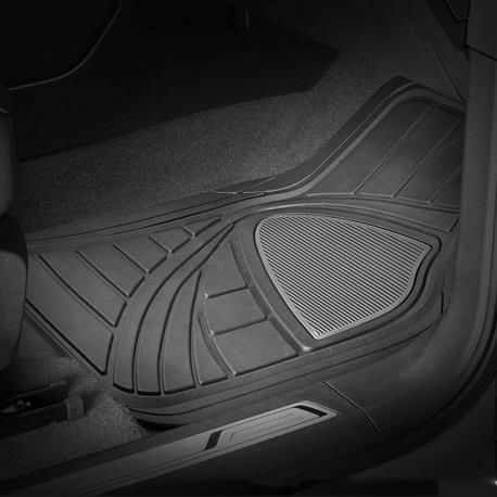 Autoline Set of Front and Rear Mats Universal 4pcs Black / Gray