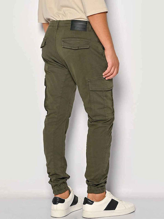 Παντελόνι Cargo Ελαστικό σε Slim Εφαρμογή Dark Olive