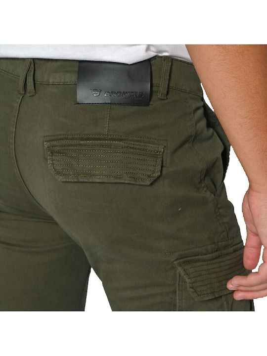 Ανδρικό Παντελόνι Cargo Regular Fit Dark Olive, Khaki