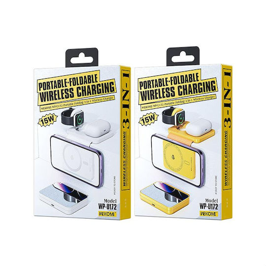 WK Wireless Charger (Qi Pad) 15W Yellows (WP-U172)