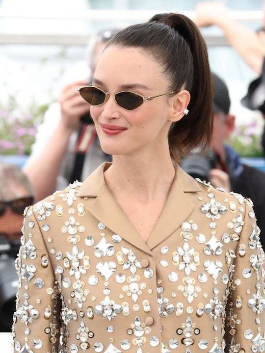 Miu Miu Sonnenbrillen Χρυσά mit Metall Gestell Miu Miu Sonnenbrillen Χρυσά mit Metall Gestell
